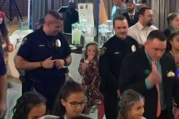 Police attending educational event